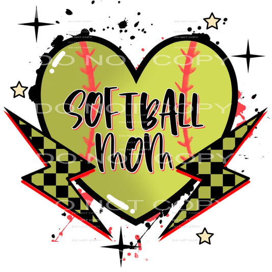 Softball Mom #4283 Sublimation transfers - Heat Transfer