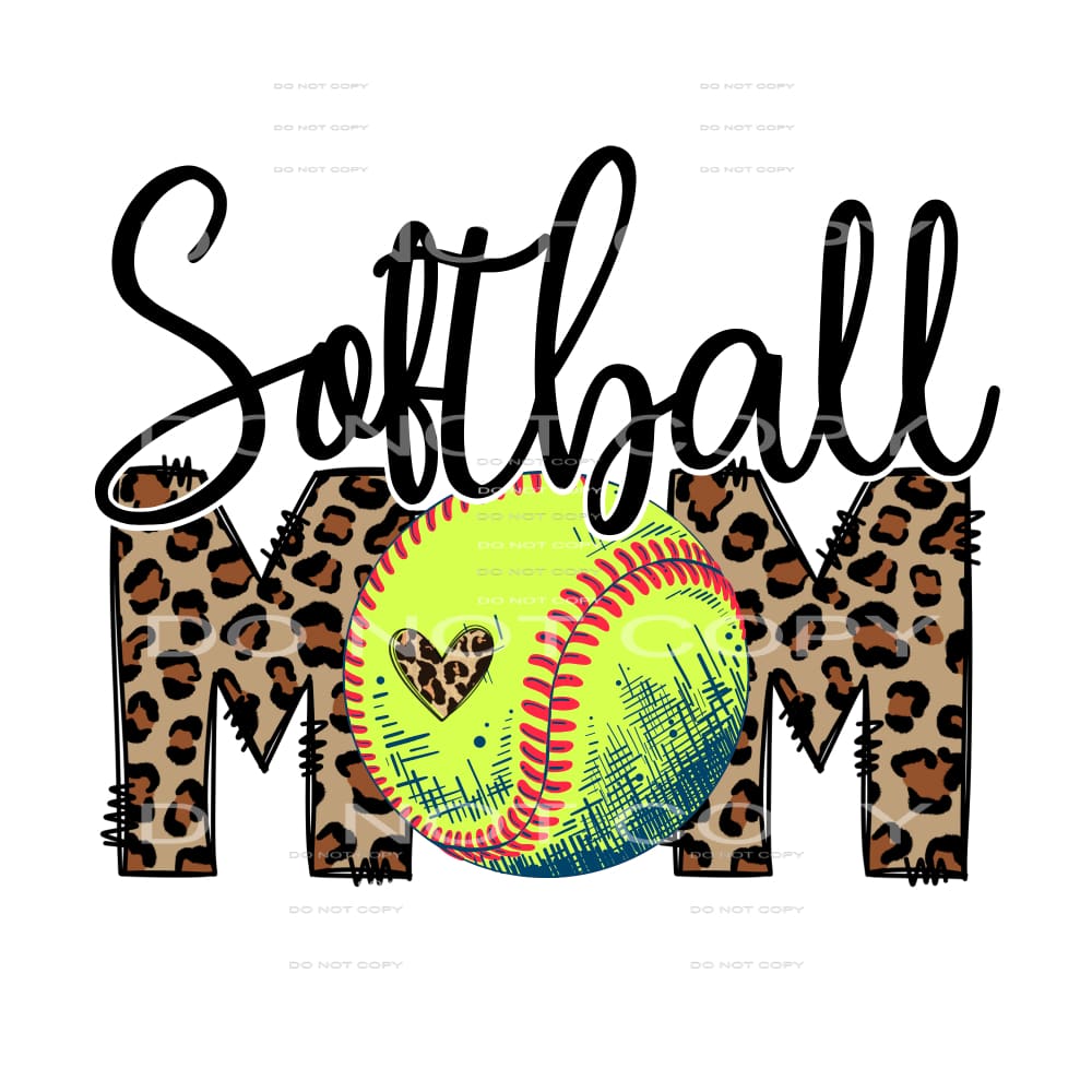 Softball Mom #4425 Sublimation transfers - Heat Transfer