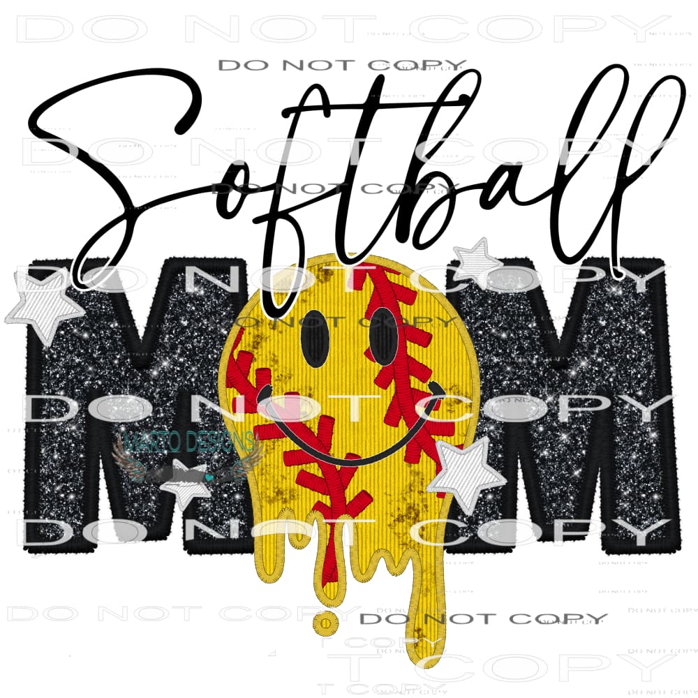 Softball Mom #7309 Sublimation transfers - Heat Transfer