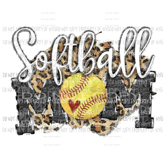 softball mom leopard 3 Sublimation transfers Heat Transfer