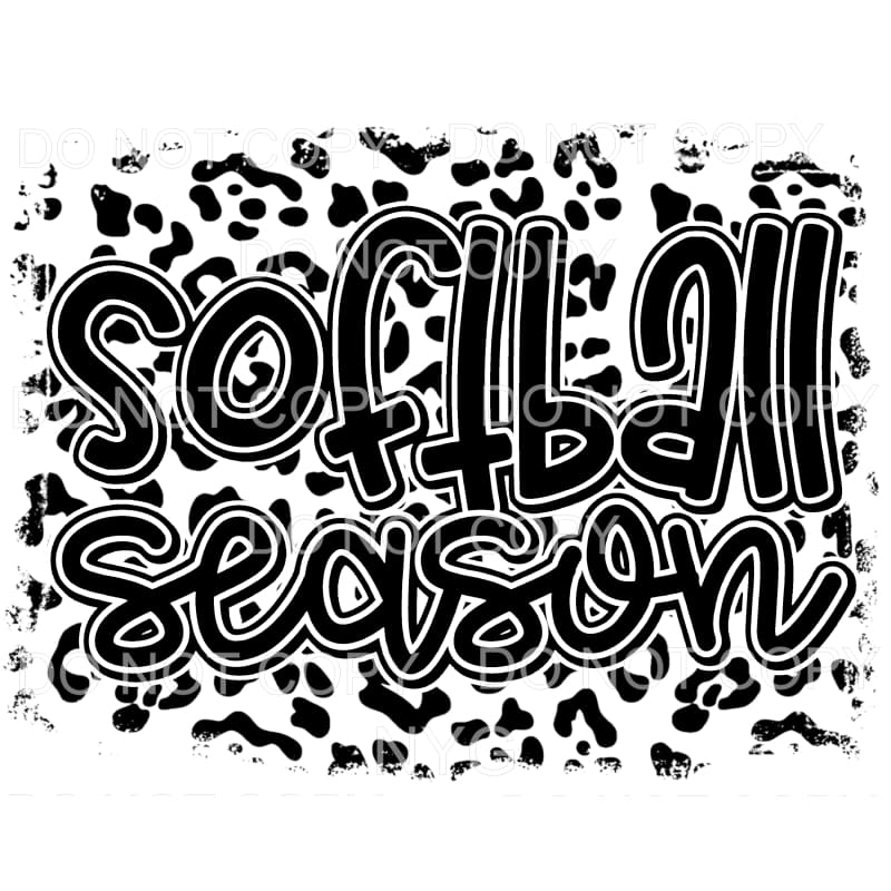 Softball Season Leopard Sublimation transfers - Heat 