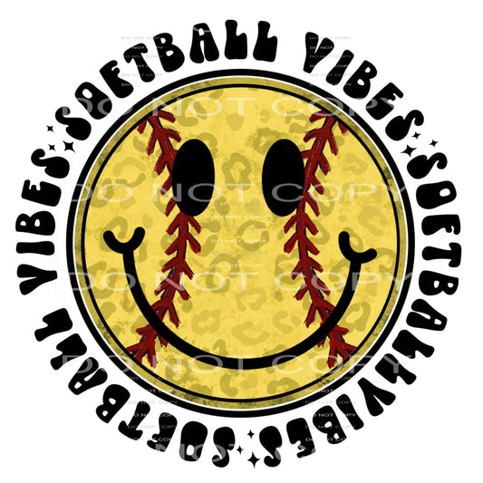 softball vibes #4674 Sublimation transfers - Heat Transfer