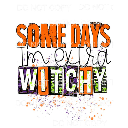 Some Days I’m Extra Witchy Purple Orange Green Blocks Paint 