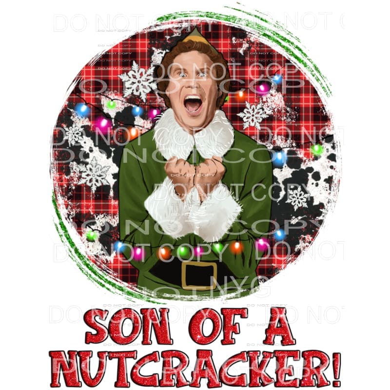 Son Of A Nutcracker Buddy Elf Movie Red Plaid Cowhide 