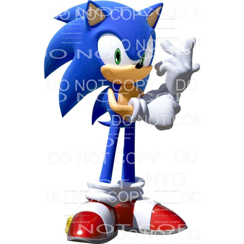 Sonic The Hedgehog #1 Sublimation transfers - Heat Transfer