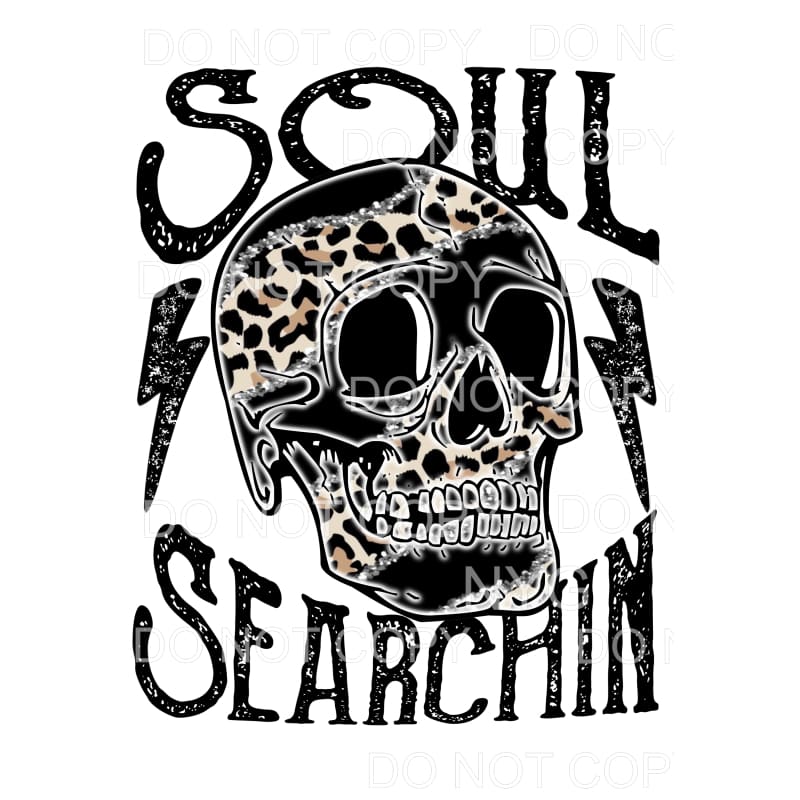 Soul Searching Leopard Skull Distressed Sublimation 