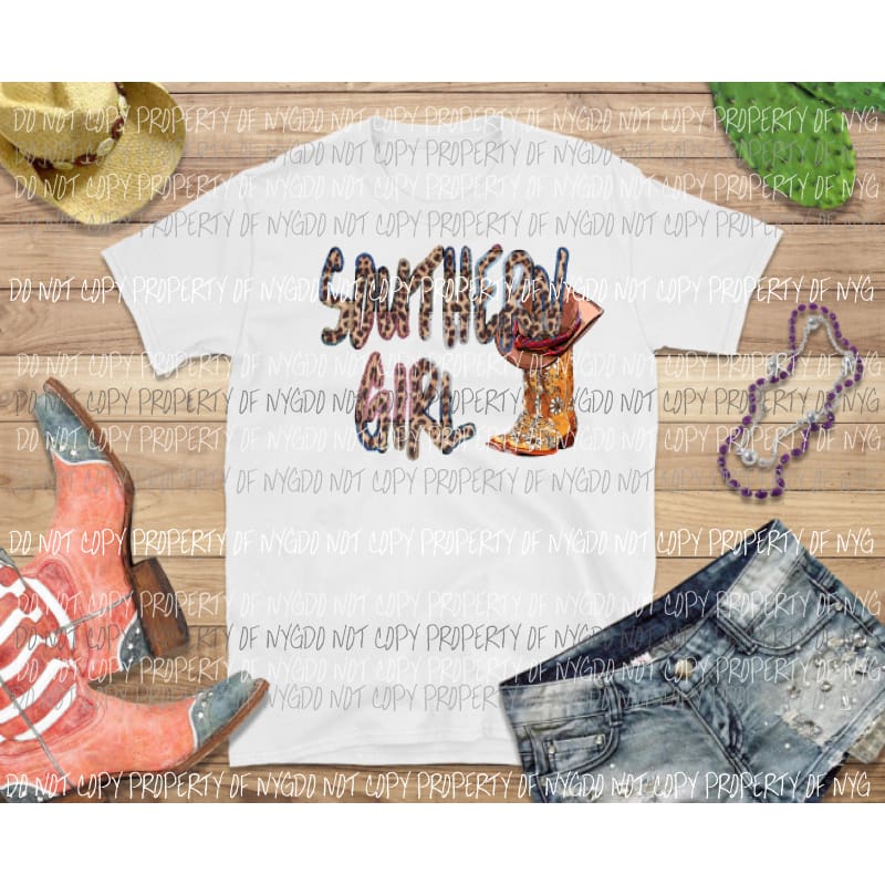 Southern Girl cowboy boots Multi color Sublimation transfers Heat Transfer
