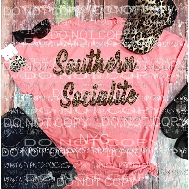 Southern Socialite leopard Sublimation transfers Heat Transfer
