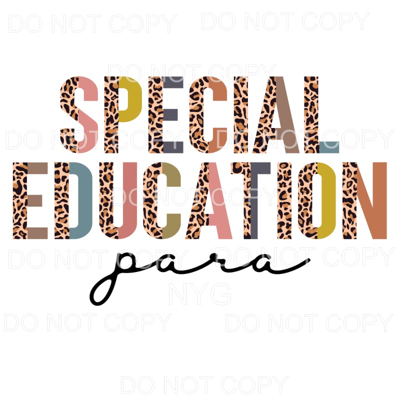 Special Education Para Half Leopard #351 Sublimation 