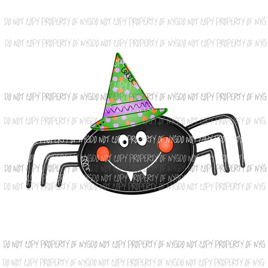 Spider witch Fall Halloween Sublimation transfers Heat Transfer