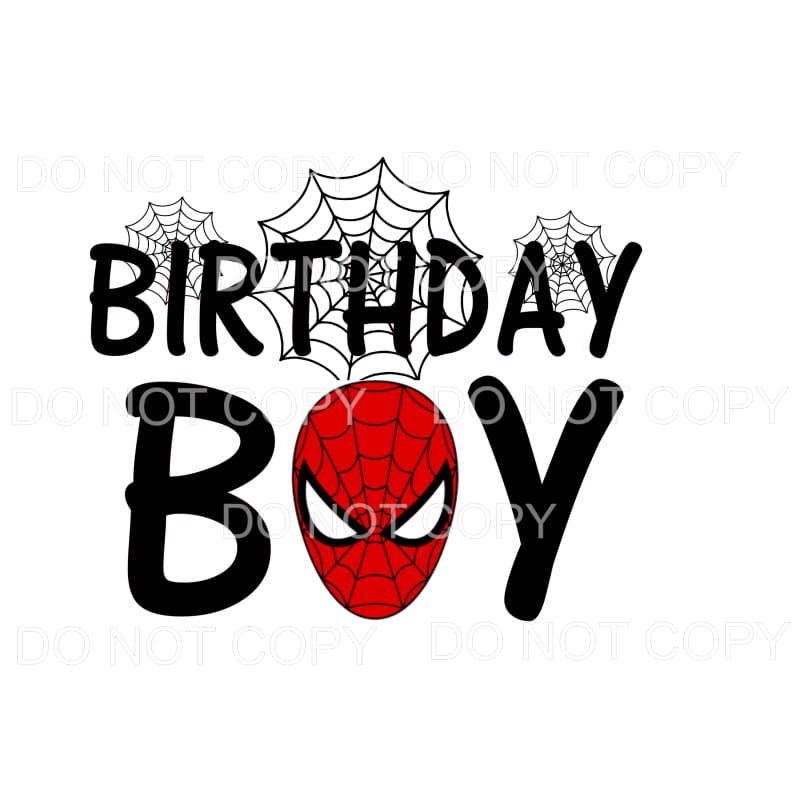 Spiderman Birthday Boy Sublimation transfers - Heat Transfer