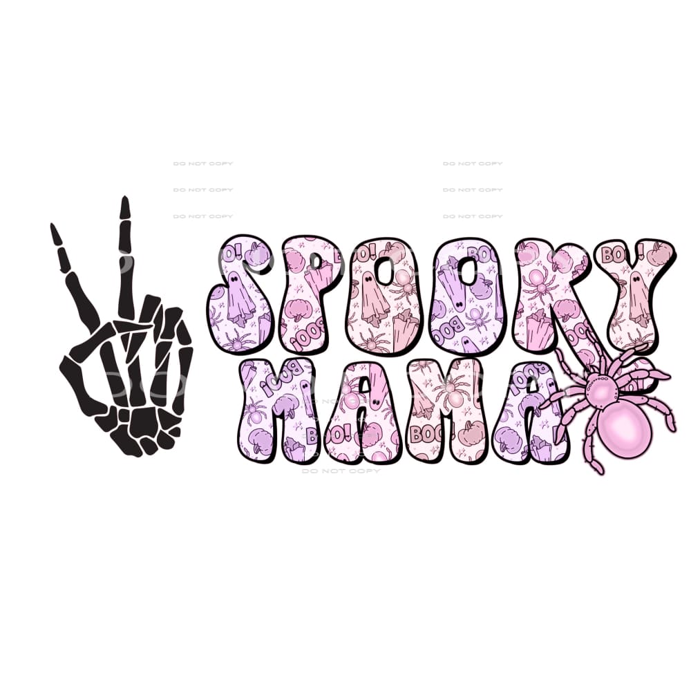 spooky mama #8714 Sublimation transfers - Heat Transfer
