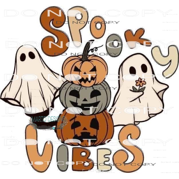 Spooky Vibes #6806 Sublimation transfers - Heat Transfer