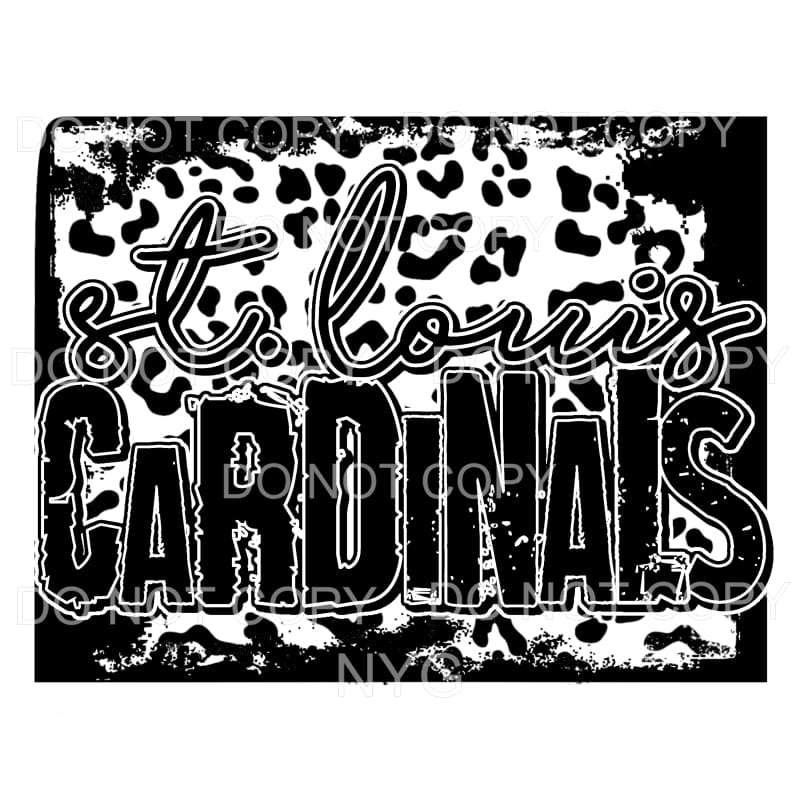St Louis Cardinals Baseball Black Leopard Sublimation 