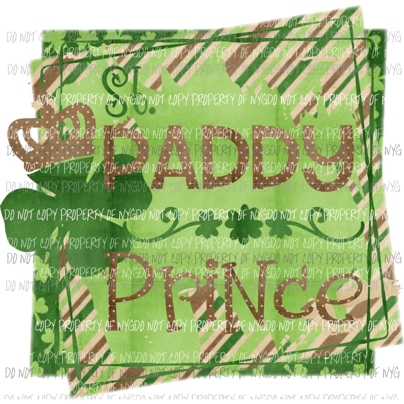 St Paddy Prince Sublimation transfers Heat Transfer