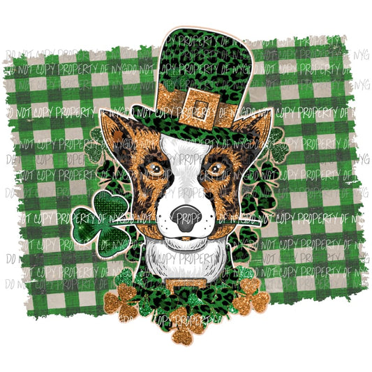 St Patricks Day Dog #2 Sublimation transfers Heat Transfer