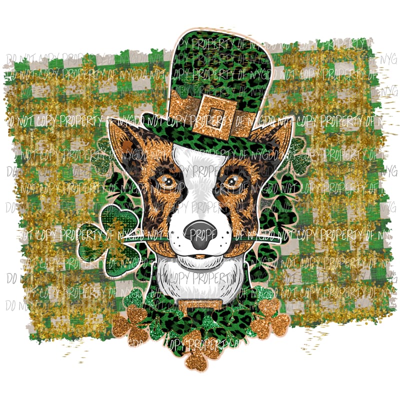St Patricks Day Dog #3 Sublimation transfers Heat Transfer