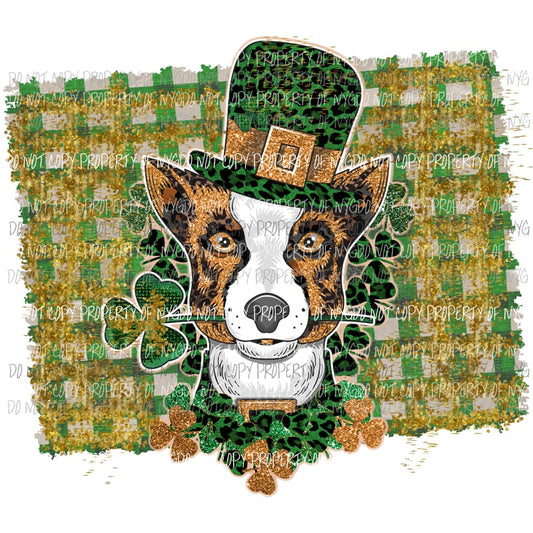St Patricks Day Dog #3 Sublimation transfers Heat Transfer