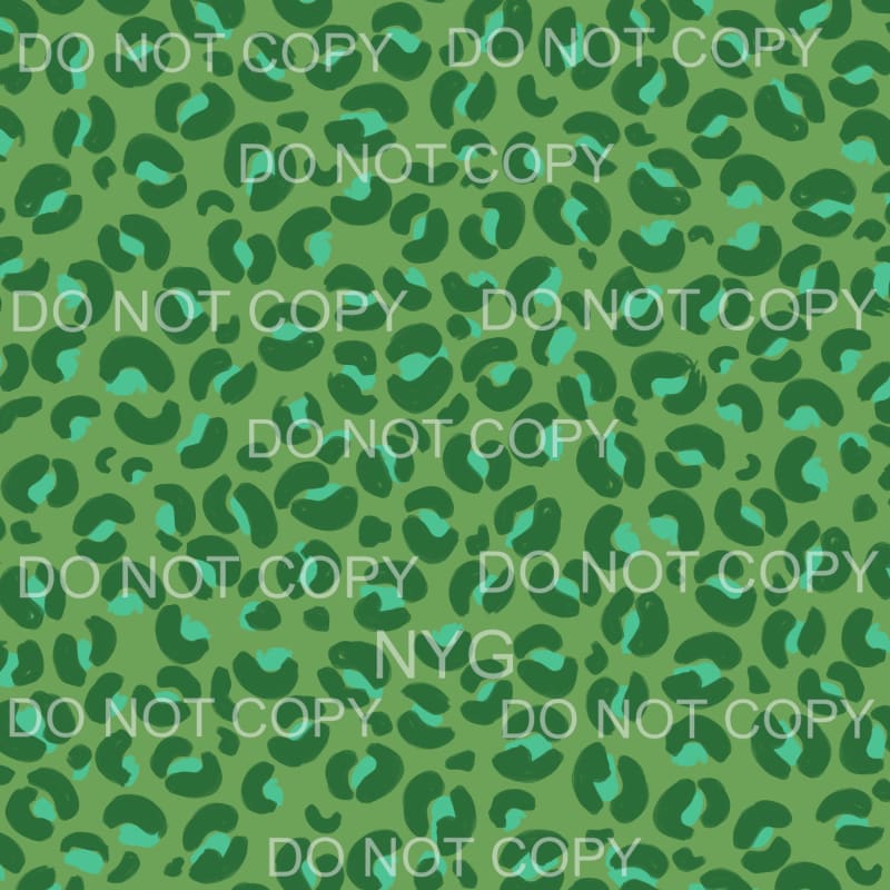 St Patricks Day Green Leopard Sheet Sublimation transfers - 