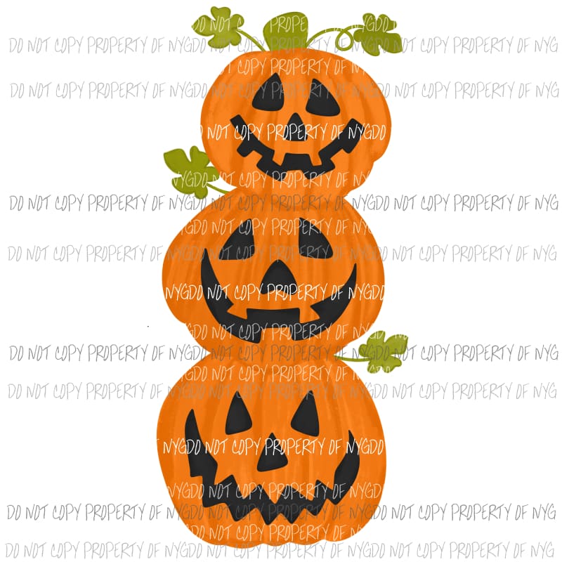 stacked pumpkins Sublimation transfers Heat Transfer