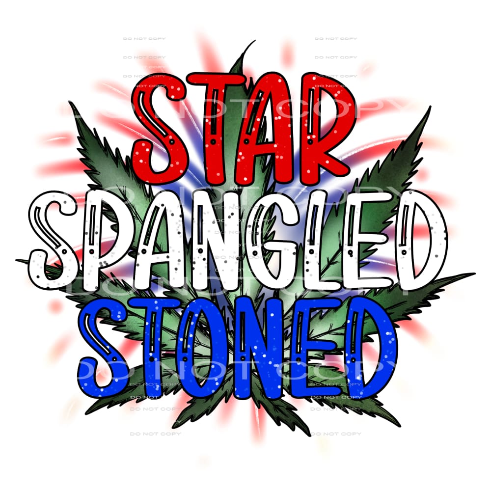 Star spangled stoned # 944 Sublimation transfers - Heat