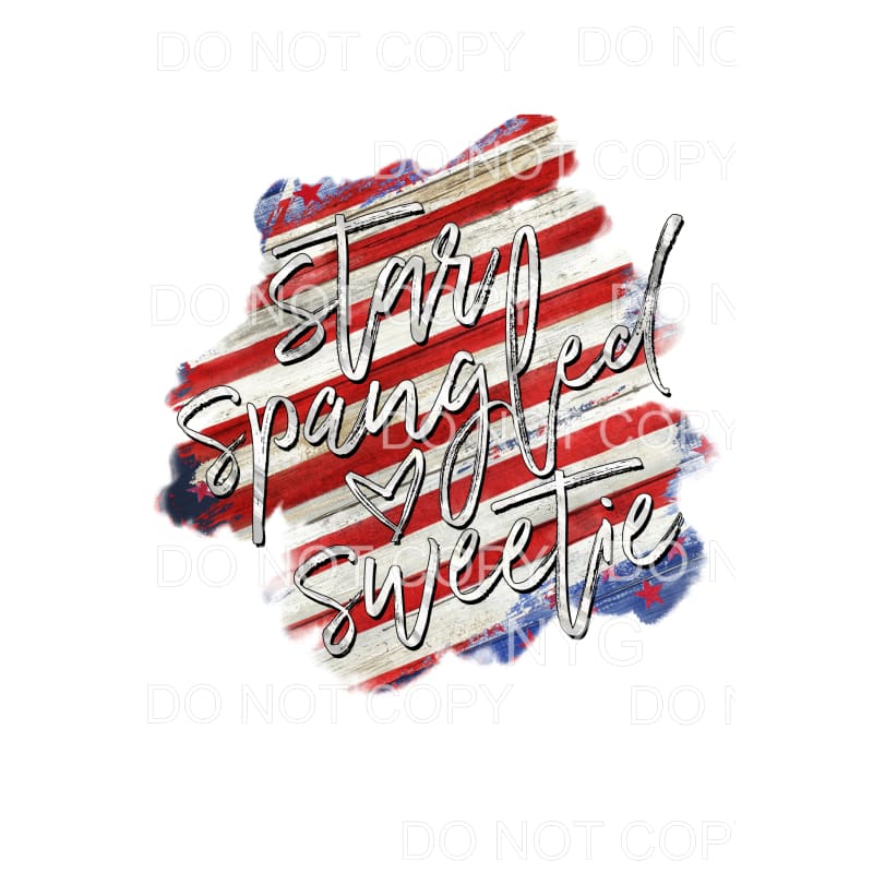 Star Spangled Sweetie Distressed Sublimation transfers - 
