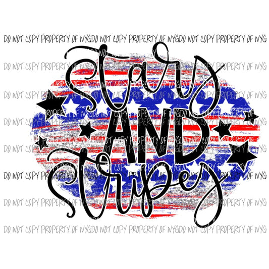 Stars And Stripes red white blue Sublimation transfers Heat Transfer