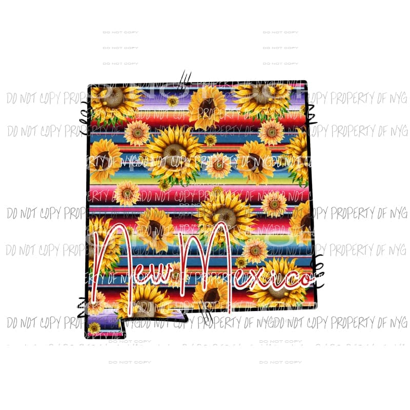State All states in drop down menu Sunflower and serape sublimation transfer state Heat Transfer