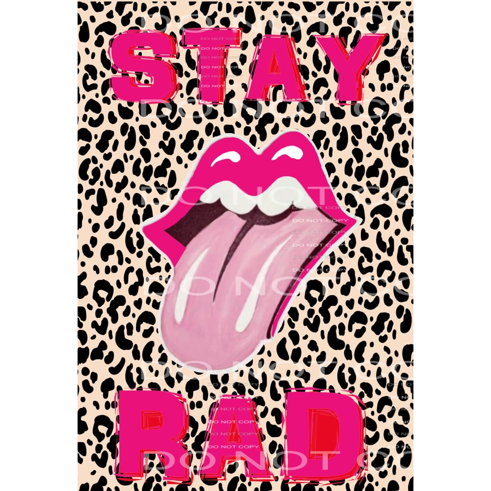 STAY RAD LEOPARD # 12012 Sublimation transfers - Heat 
