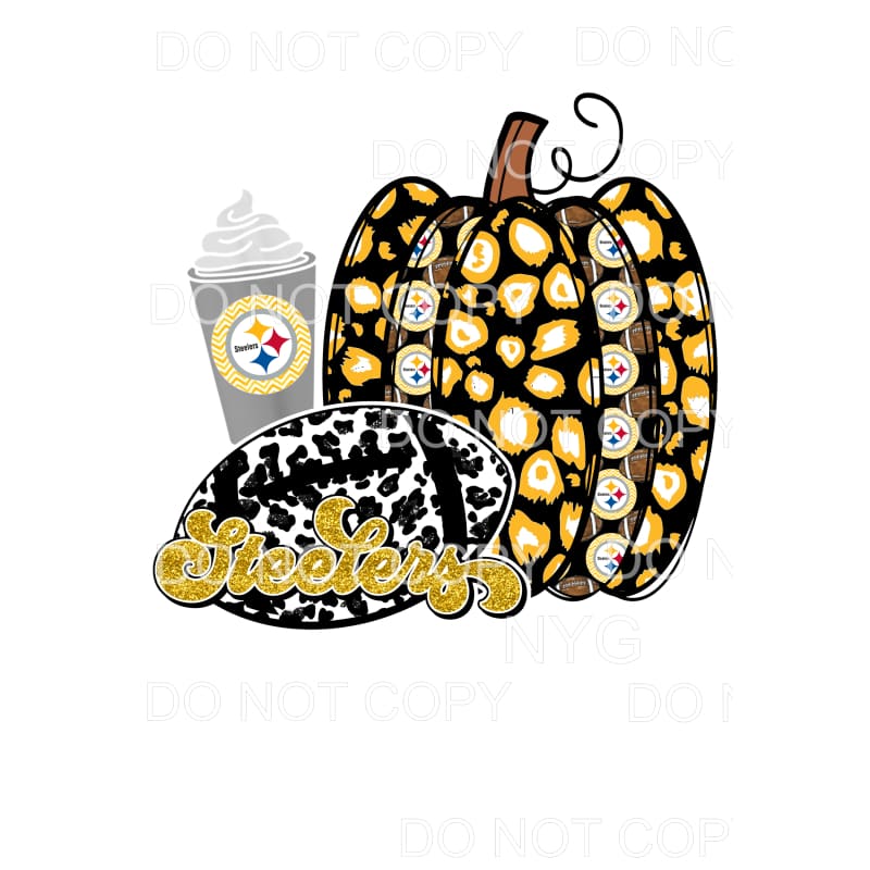 Steelers Football Leoaprd Pumkin Coffee Gold Black 