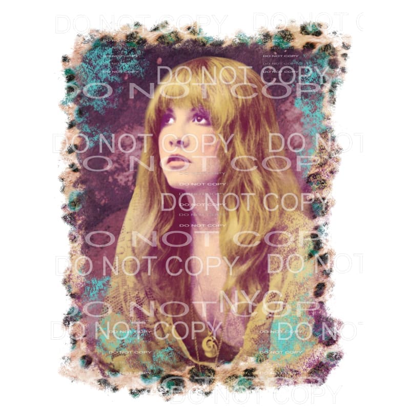 Stevie Nicks leopard frame Sublimation transfers - Heat 