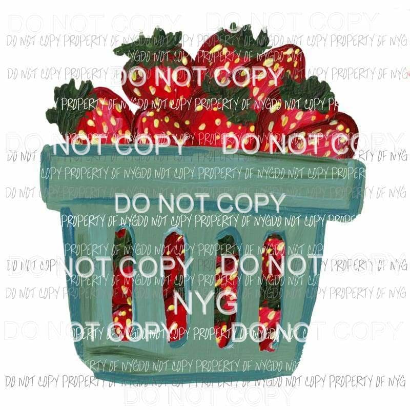 Strawberry Basket Sublimation transfers Heat Transfer