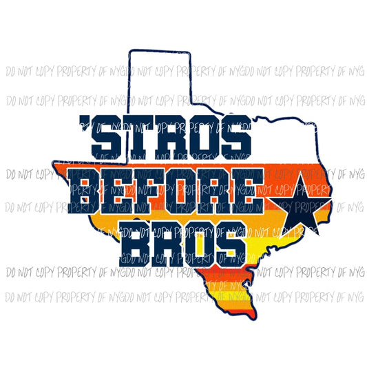 Stros Before Bros Houston Astros state Sublimation transfers Heat Transfer