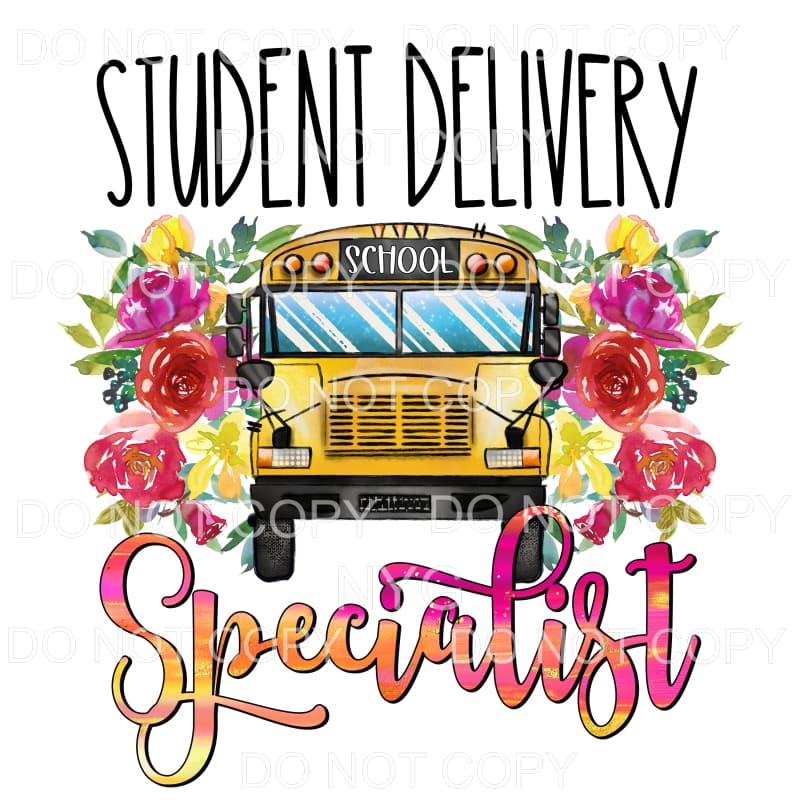 Student Delivery Specialist School Bus Driver Floral 