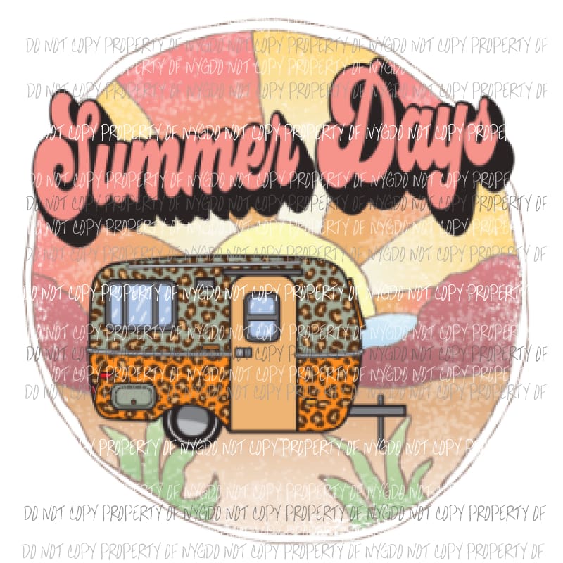 Summer days Sublimation transfers Heat Transfer