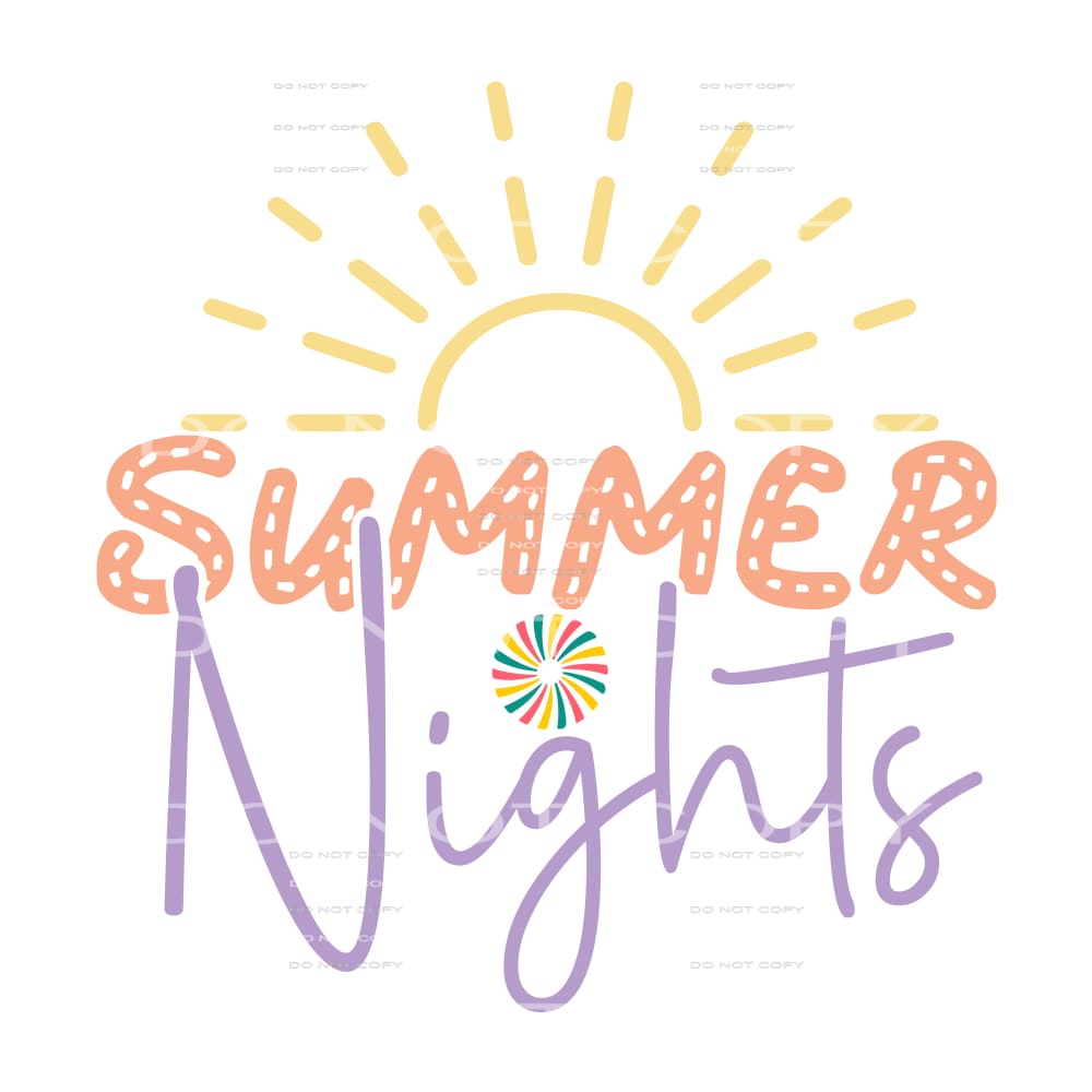 Summer Nights # 268 Sublimation transfers - Heat Transfer