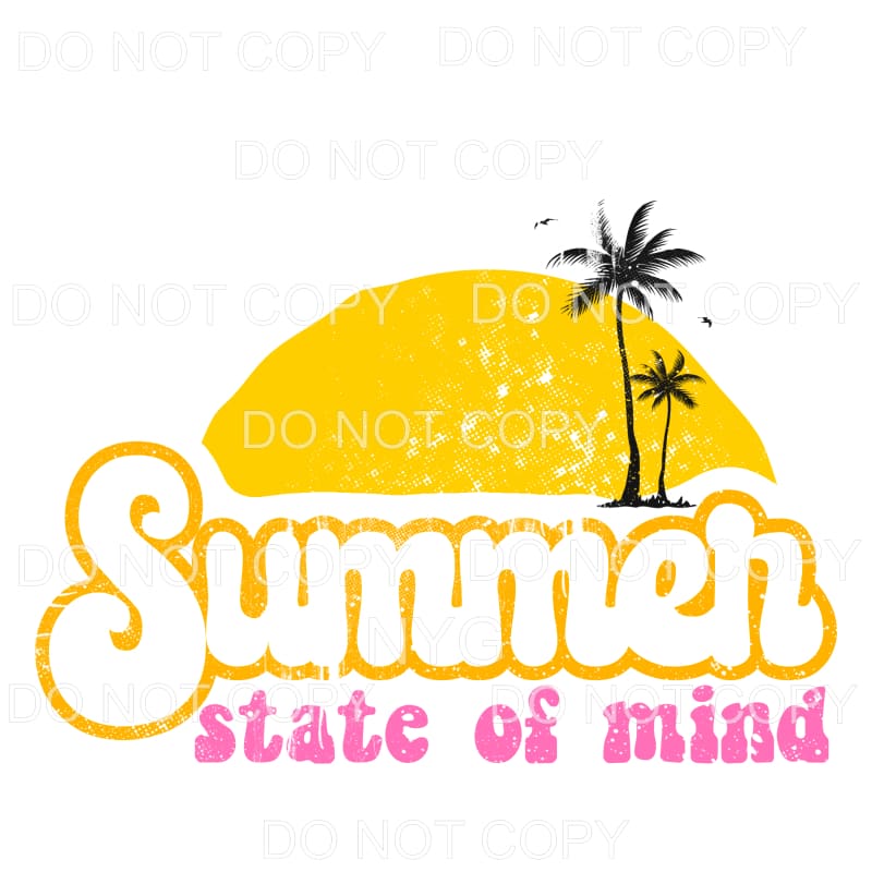 Summer State Of Mind Retro Sublimation transfers - Heat 
