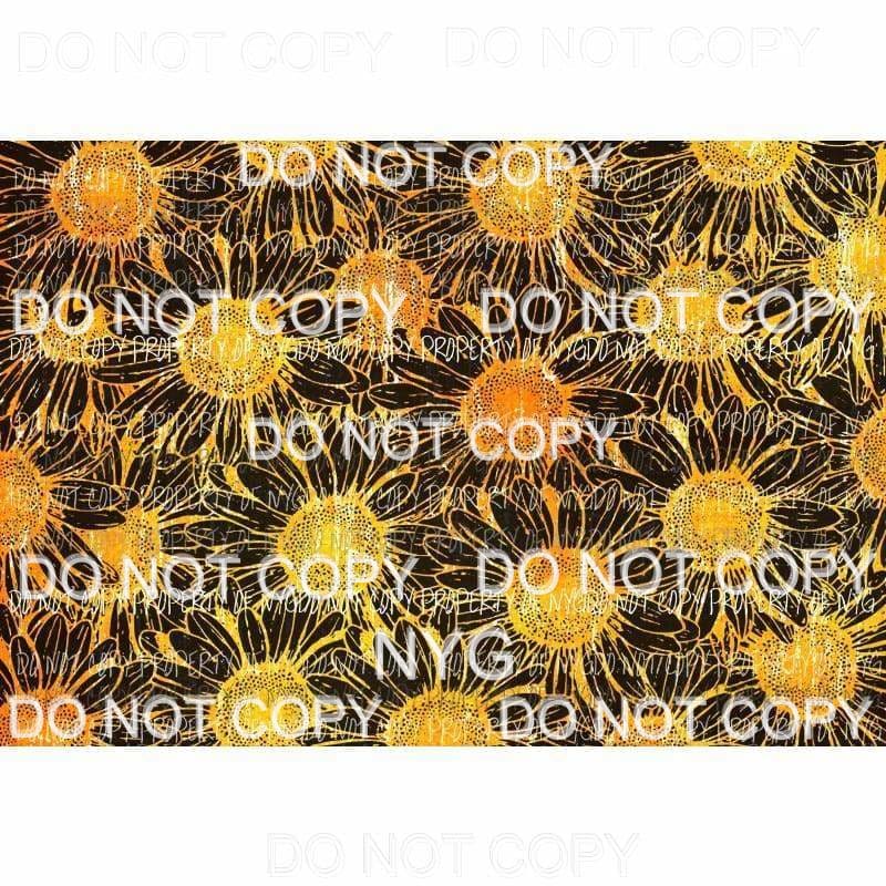 Sunflower Background Sheet #2 Sublimation transfers 13 x 9 inches Heat Transfer