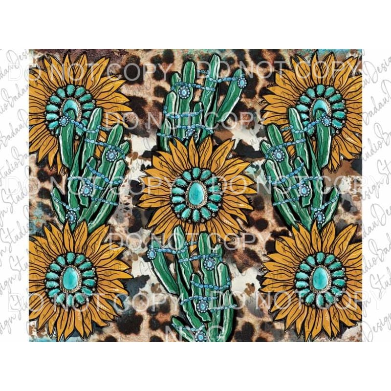 sunflower cactus leopard sheet # 5 1.00 Sublimation 