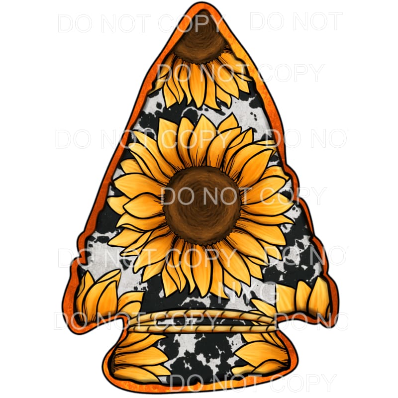 Sunflower Cowhide Arrowhead #2013 Sublimation transfers - 