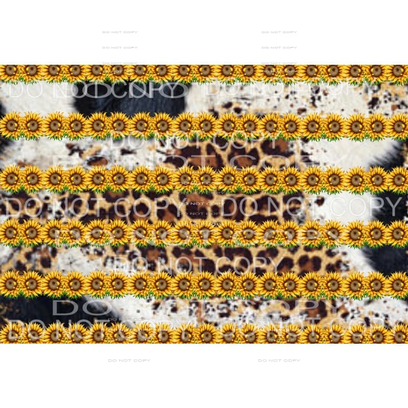 Sunflower Cowhide Sheet #3 Sublimation transfers - Heat 