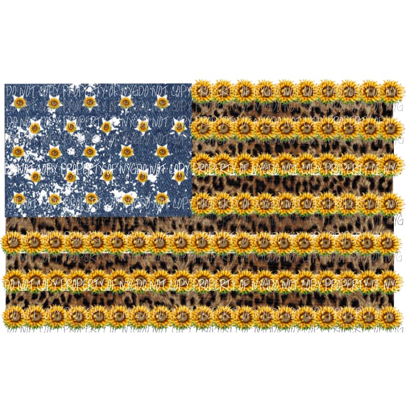 Sunflower Flag 1 Sublimation transfers Heat Transfer