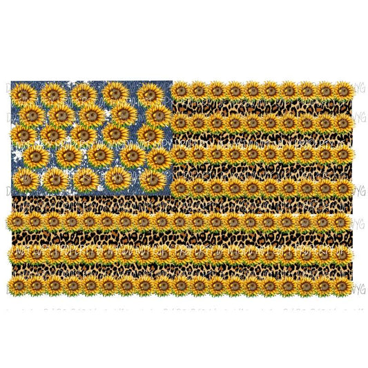 Sunflower Flag Sublimation transfers Heat Transfer