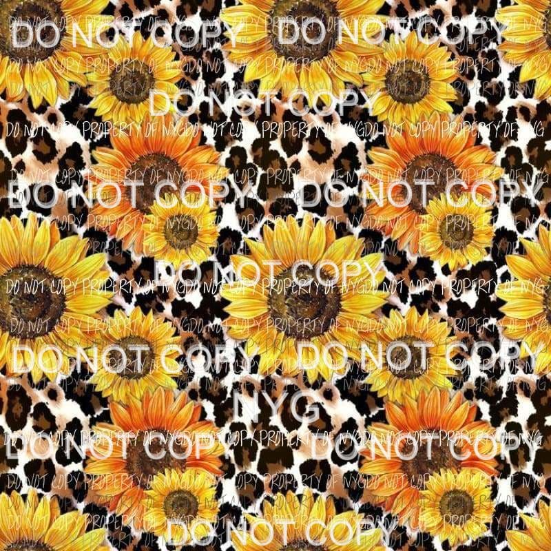 Sunflower Leopard Sheet Sublimation transfers 13 x 9 inches Heat Transfer