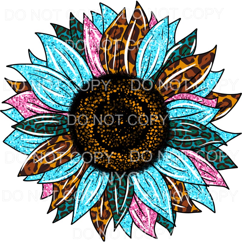 Sunflower Pink Blue Glitter Brown Green Leopard #1653 