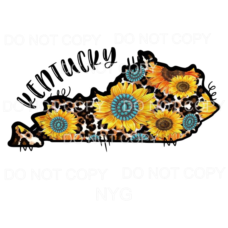 Sunflower Turquoise Leopard STATES All states in drop down 
