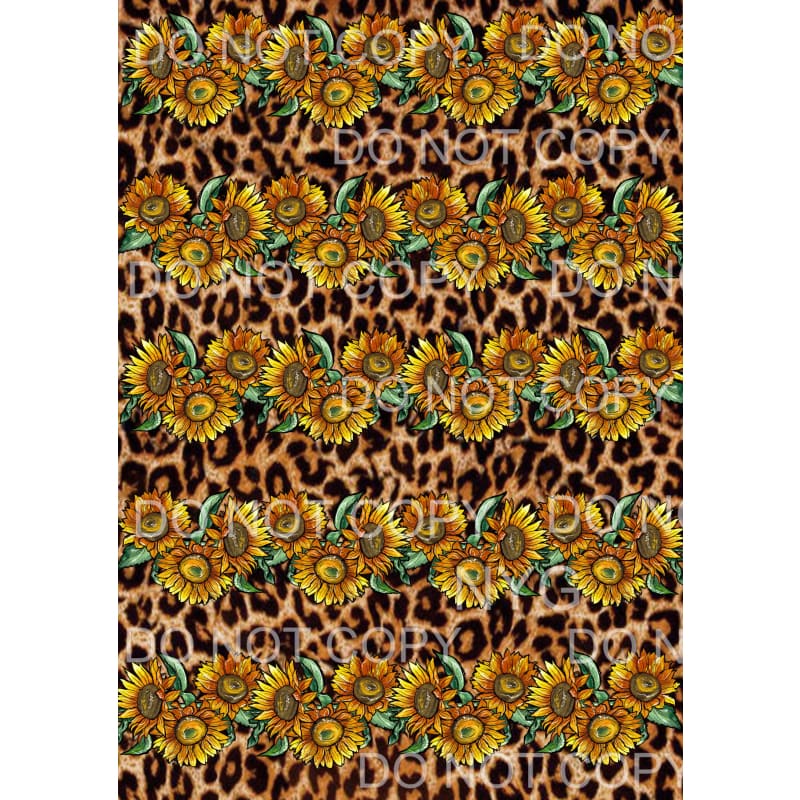 Sunflowers Leopard Sheet #2 Sublimation transfers - Heat 