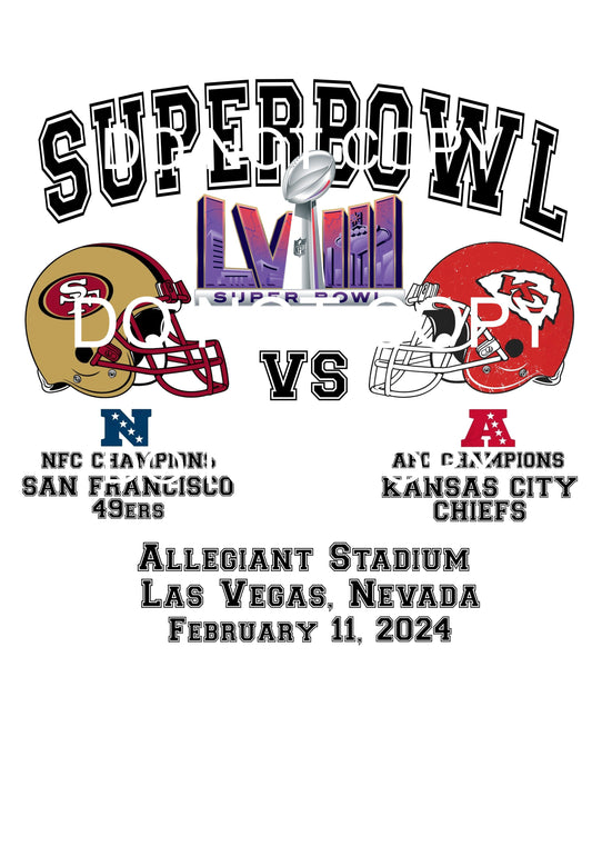 superbowl chiefs 49ers 1 Sublimation transfers - Heat
