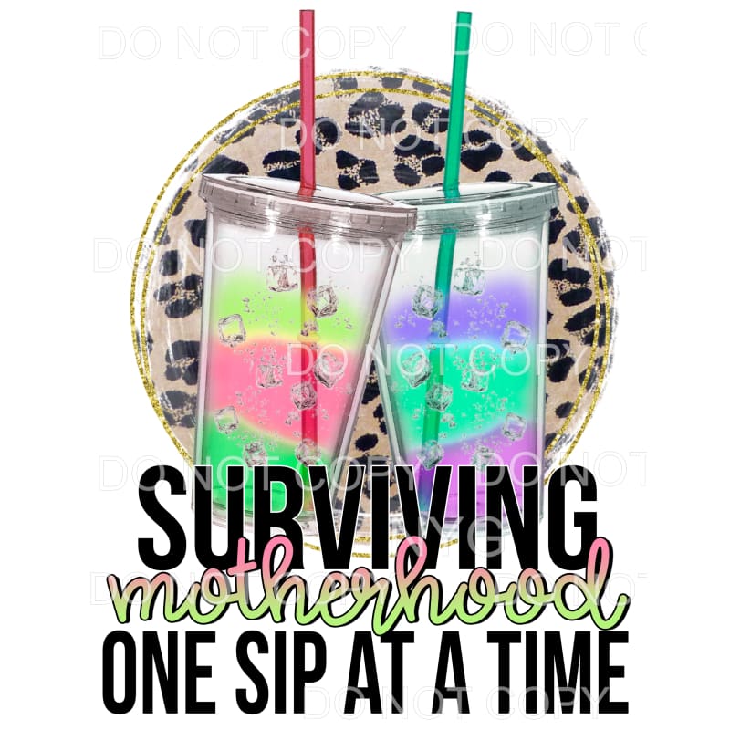 Surviving Motherhood One Sip At A Time Tumblers Leopard 