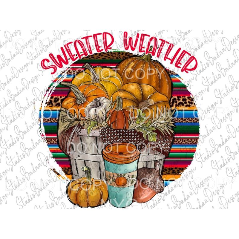 Sweater Weather Pumpkins Wood Basket Pumpkin Spice Coffee 